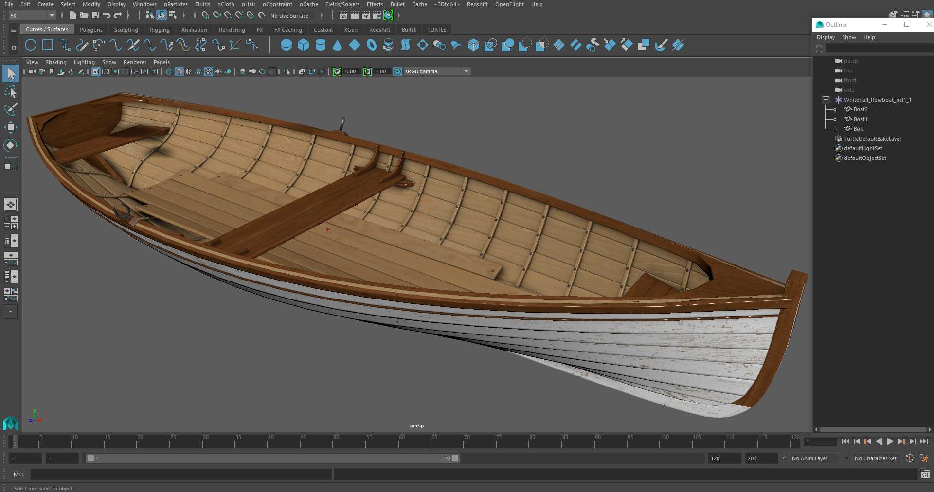 Whitehall Rowboat 3D