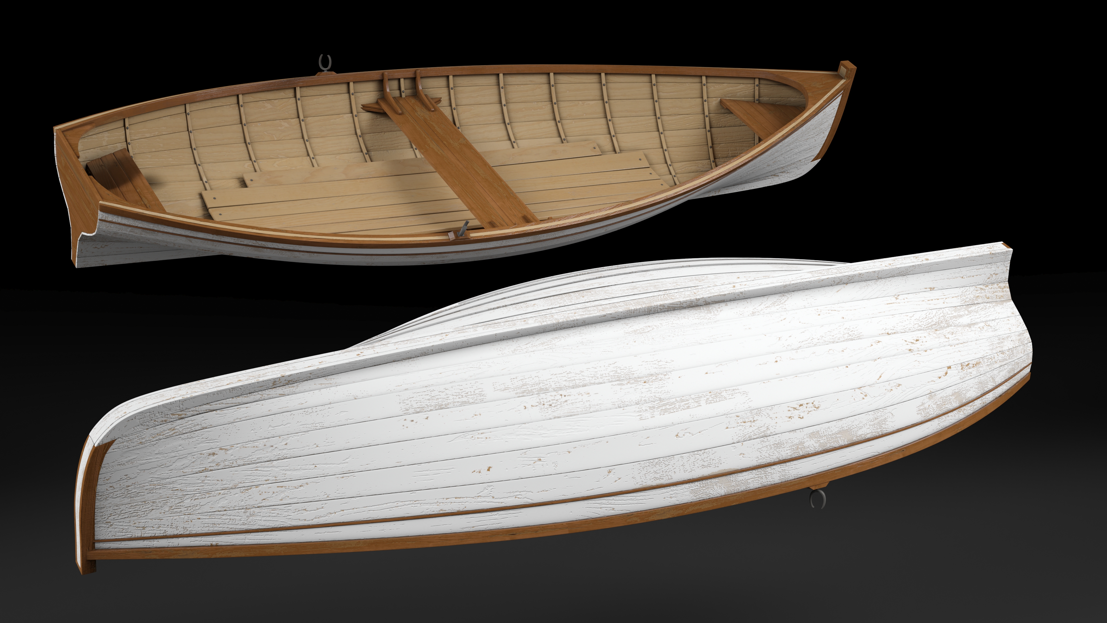 Whitehall Rowboat 3D