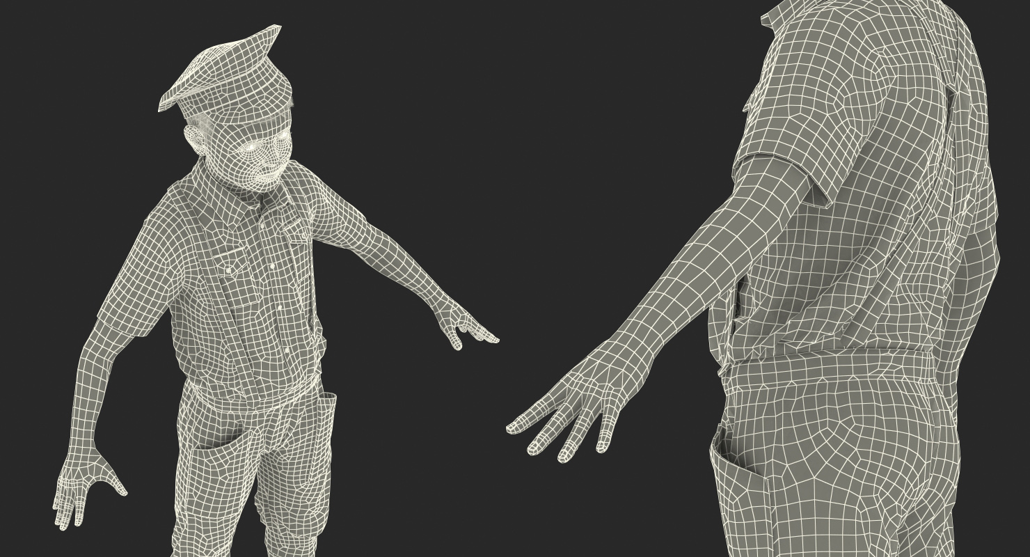 Vintage Style Realistic Boy 3D