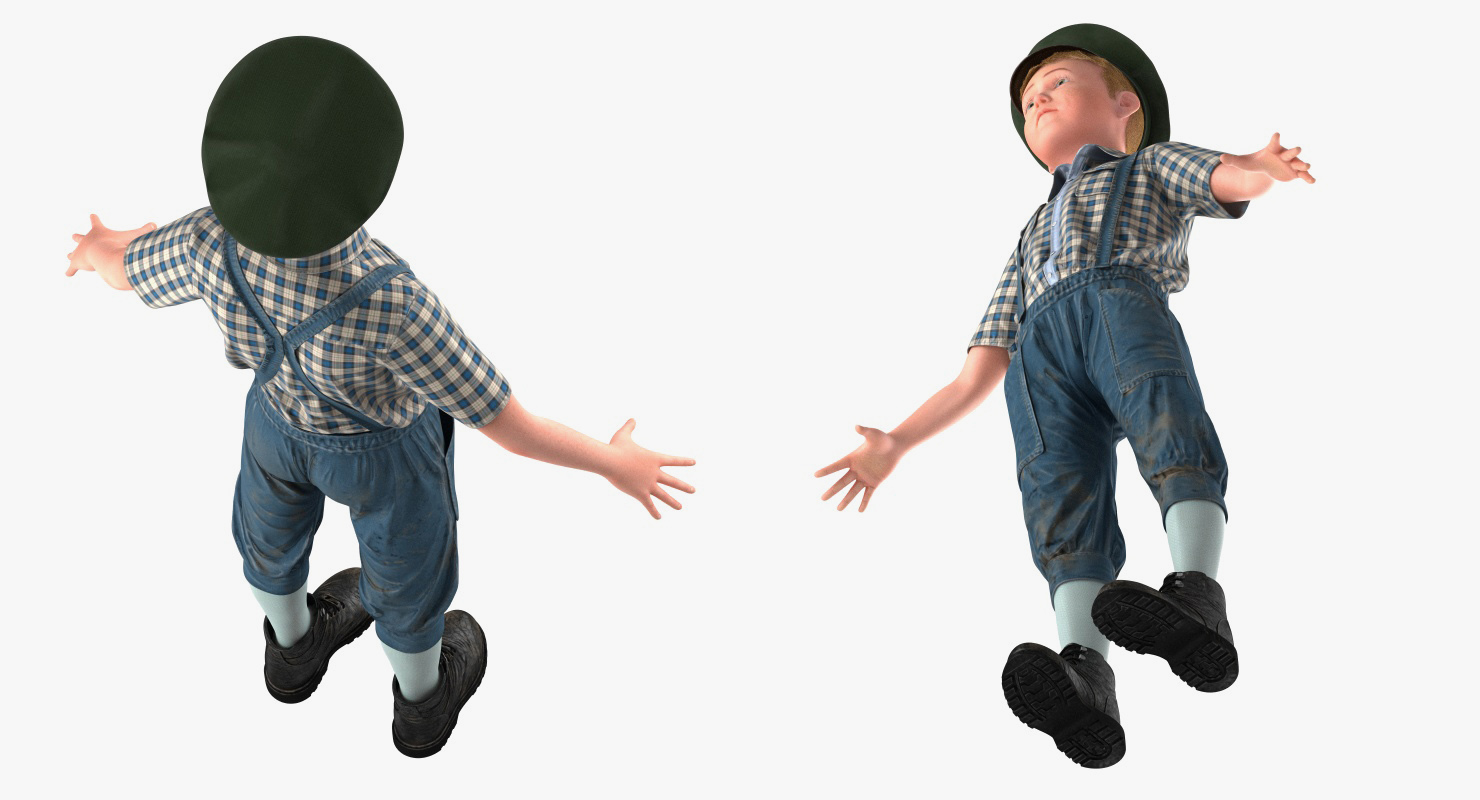 Vintage Style Realistic Boy 3D
