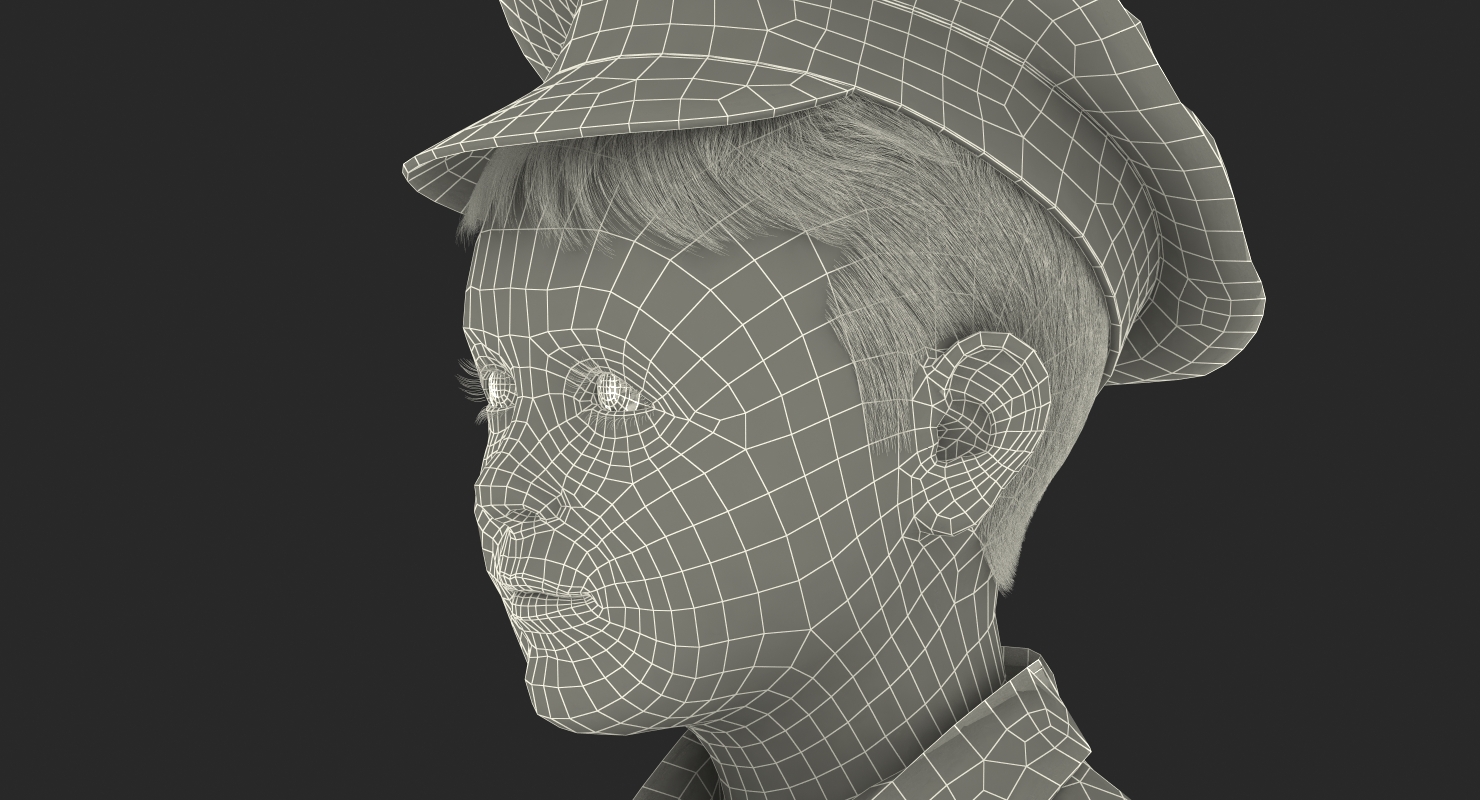 Vintage Style Realistic Boy 3D