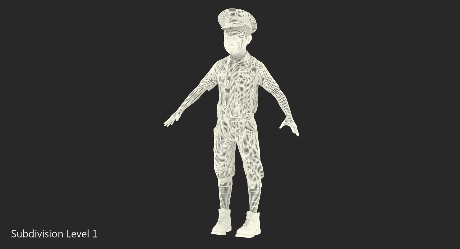 Vintage Style Realistic Boy 3D