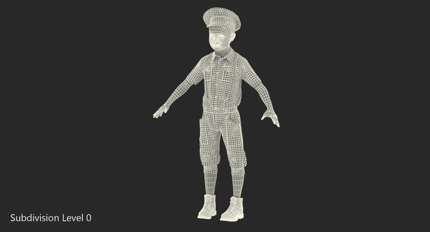 Vintage Style Realistic Boy 3D