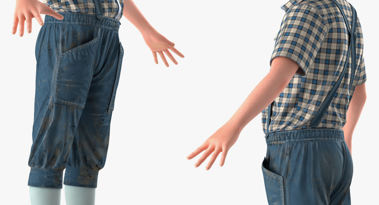 Vintage Style Realistic Boy 3D