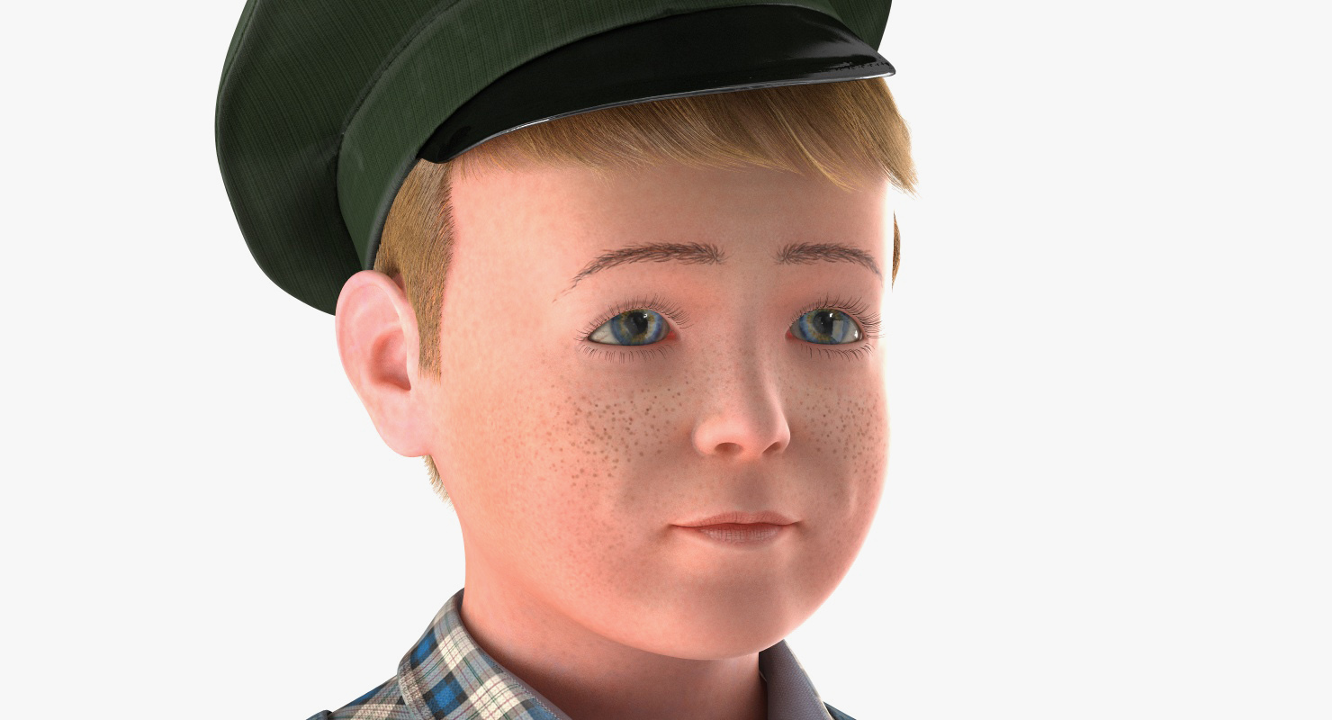 Vintage Style Realistic Boy 3D