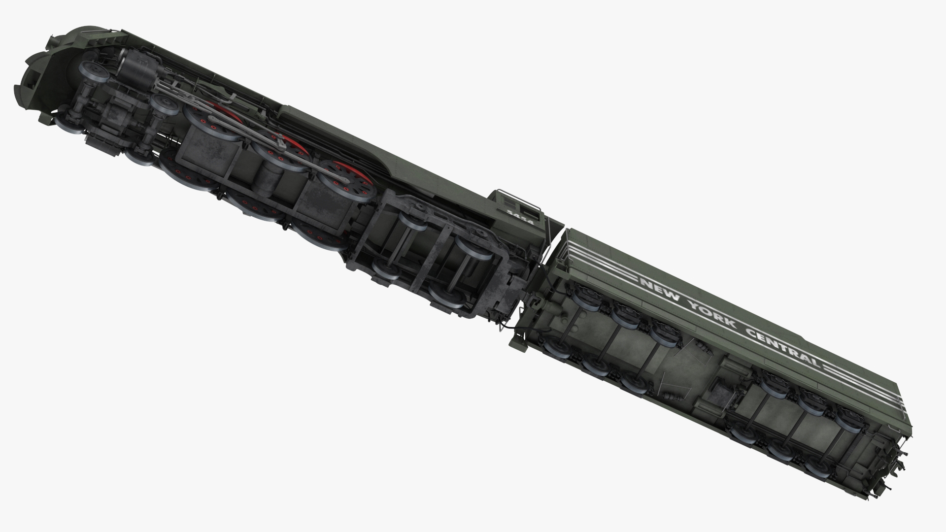 New York Central Hudson Train 3D model