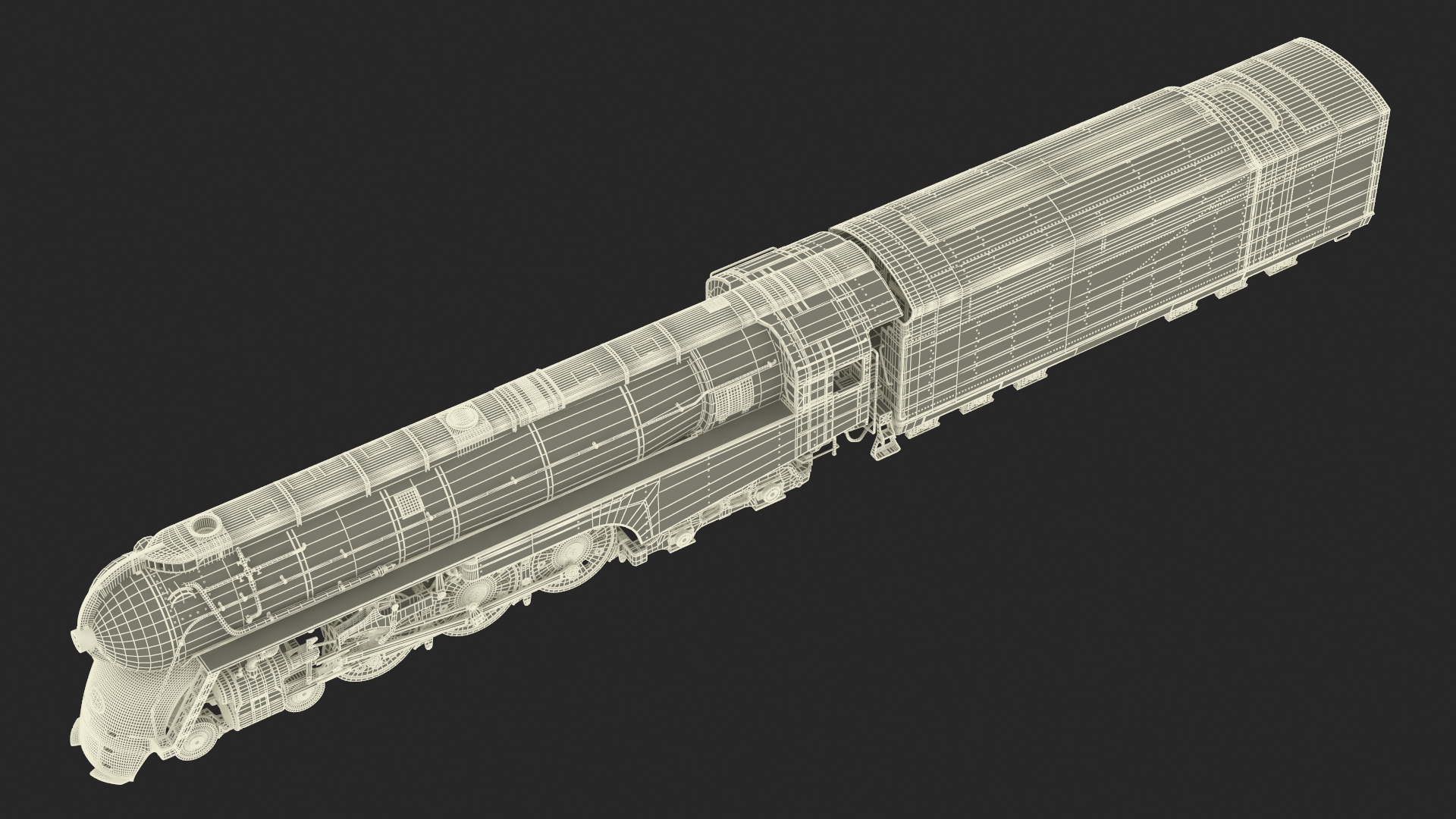 New York Central Hudson Train 3D model
