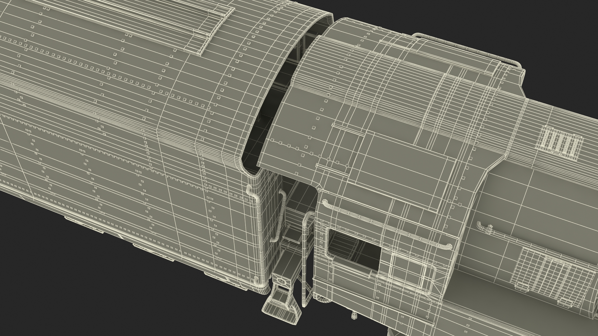 New York Central Hudson Train 3D model