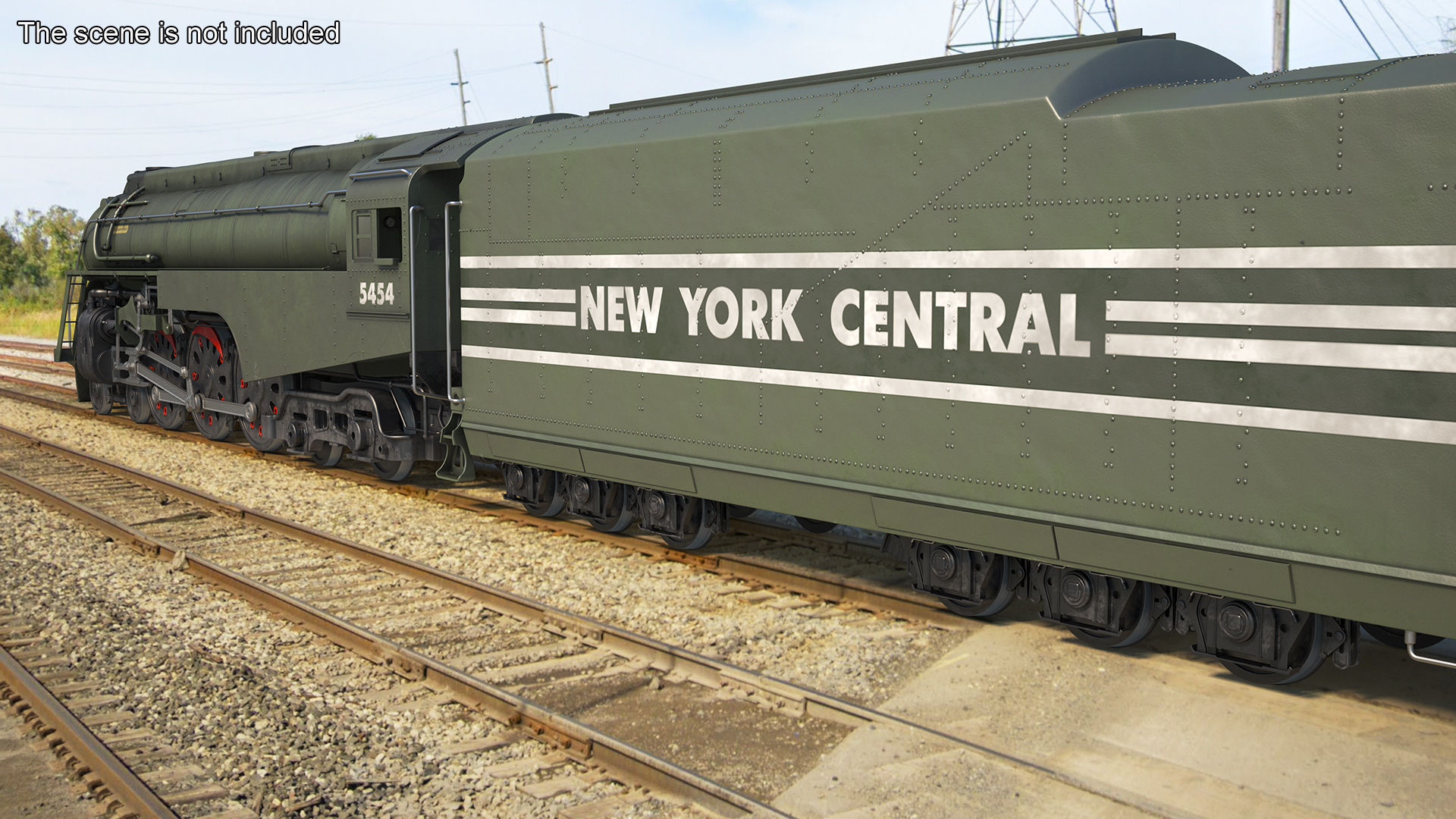 New York Central Hudson Train 3D model