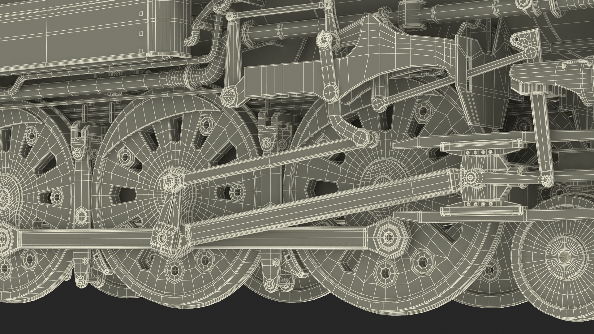 New York Central Hudson Train 3D model