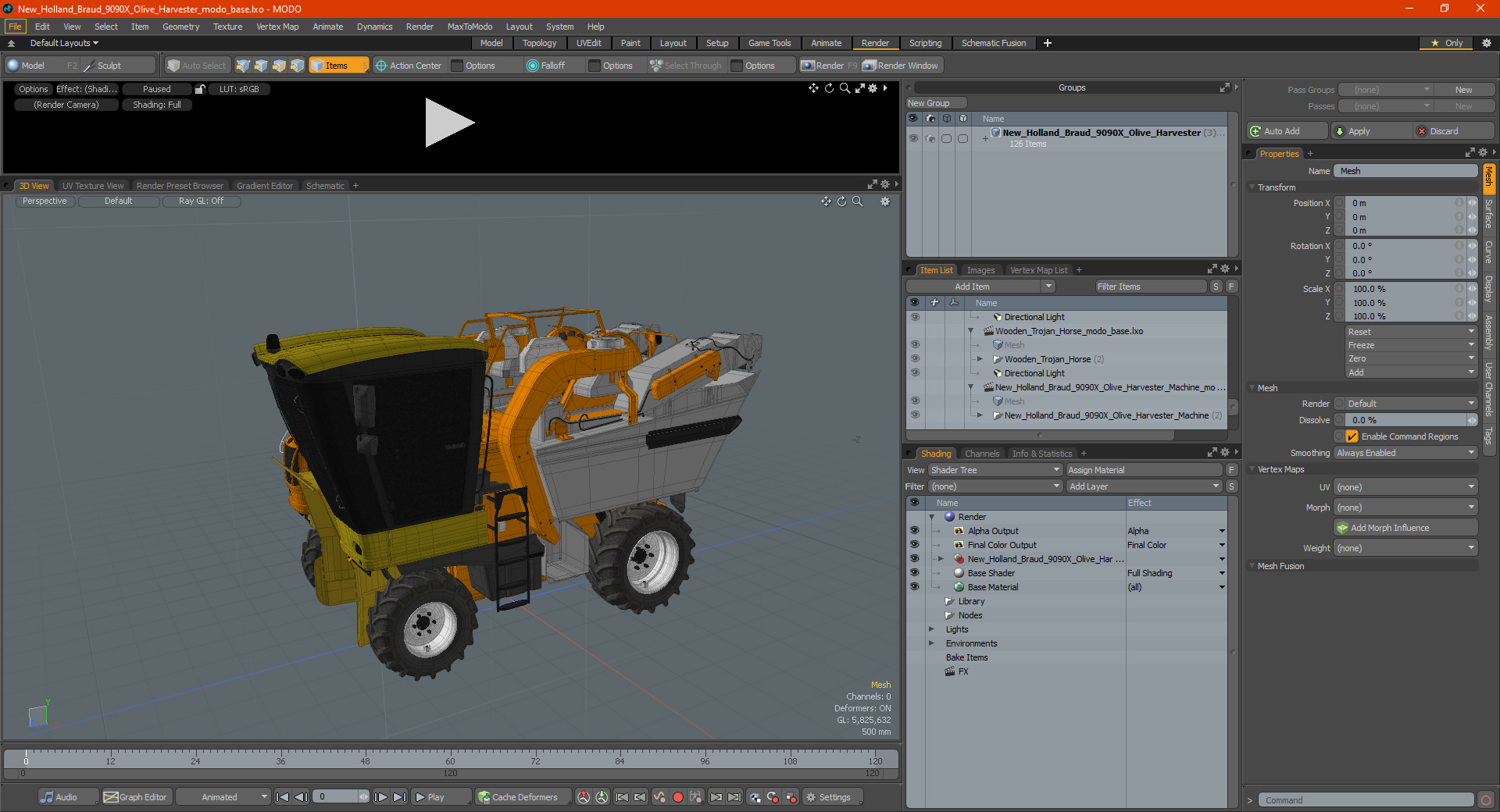 New Holland Braud 9090X Olive Harvester 3D model