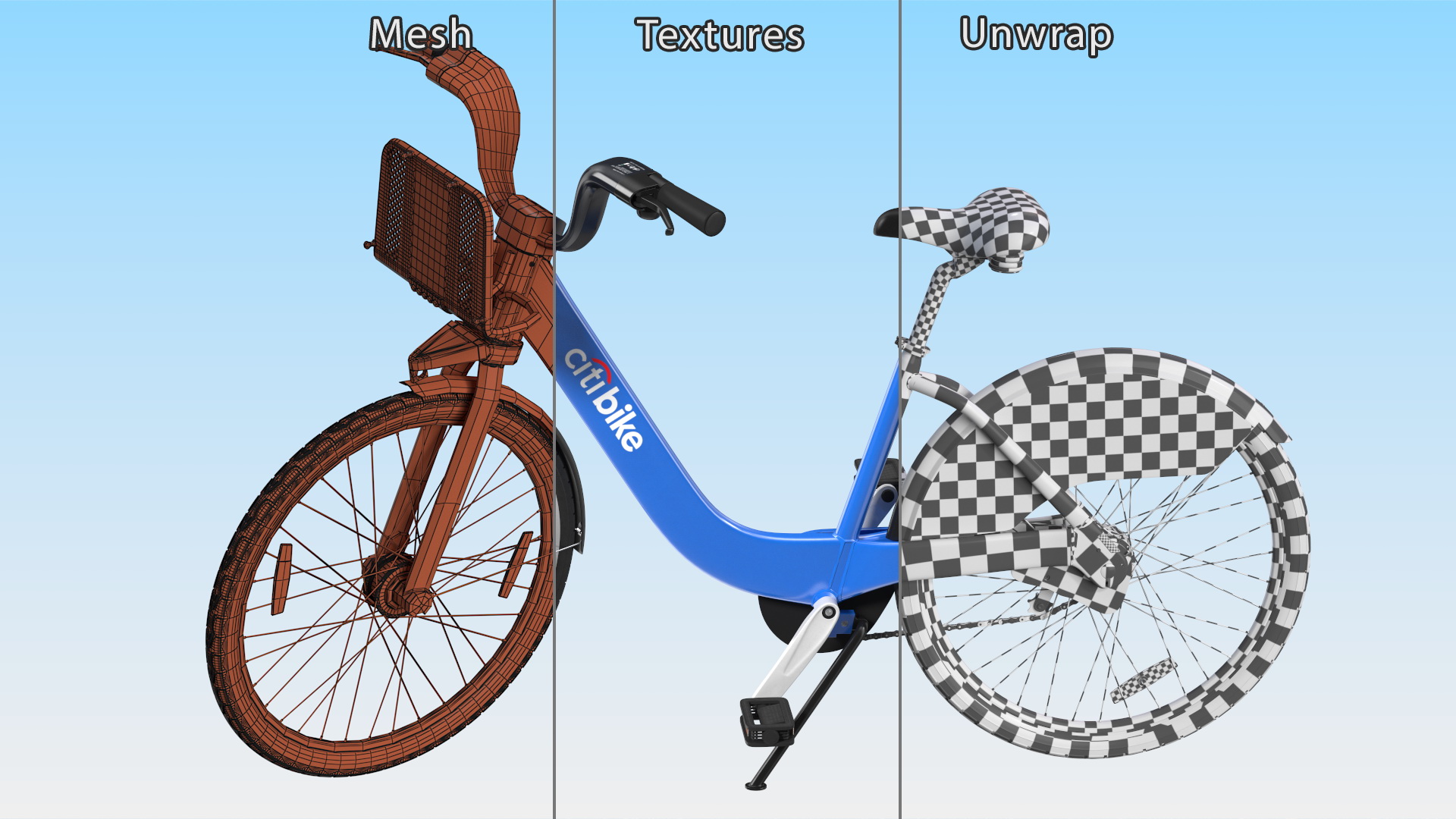 3D City Bike with Branding model