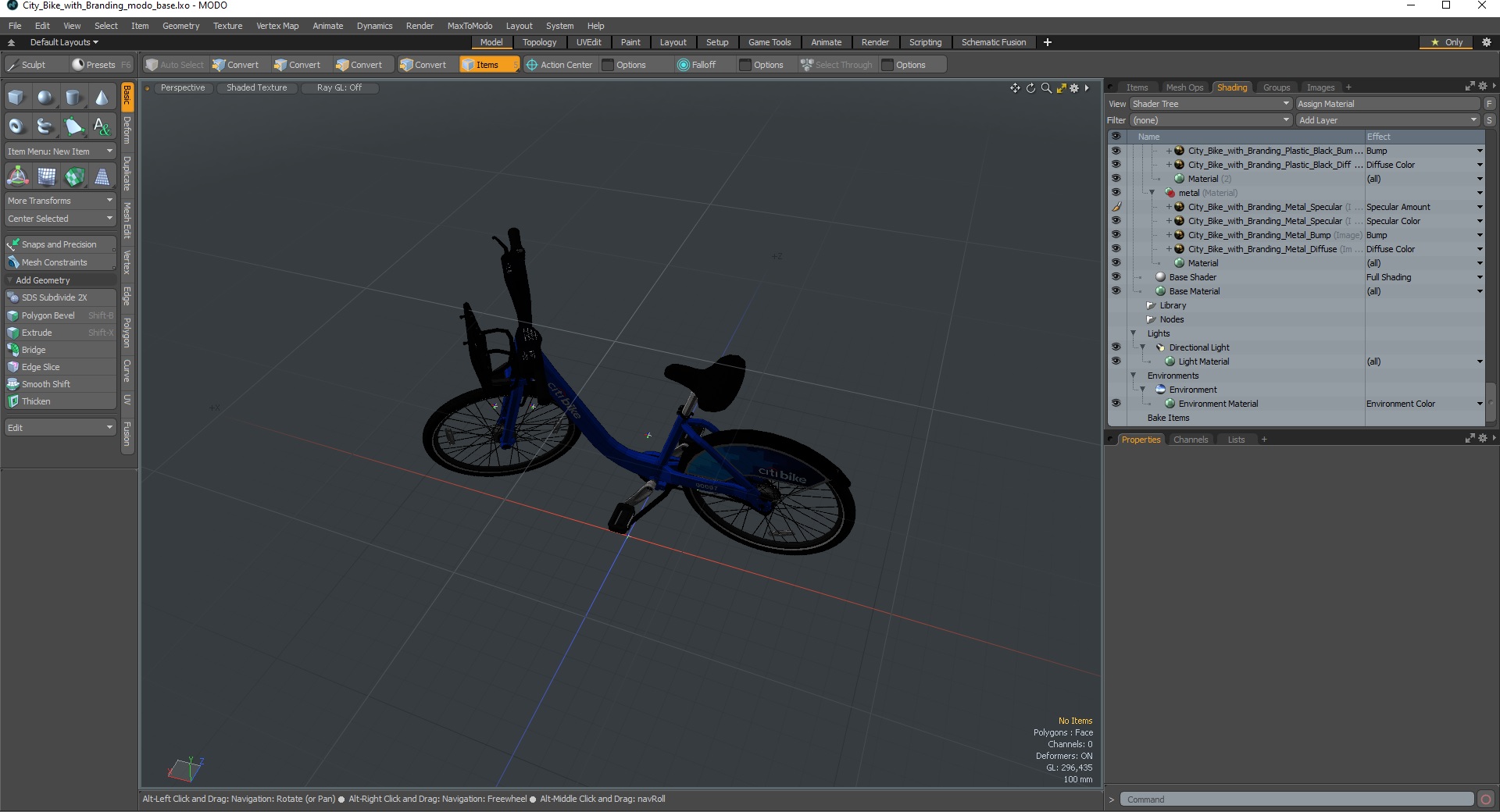 3D City Bike with Branding model