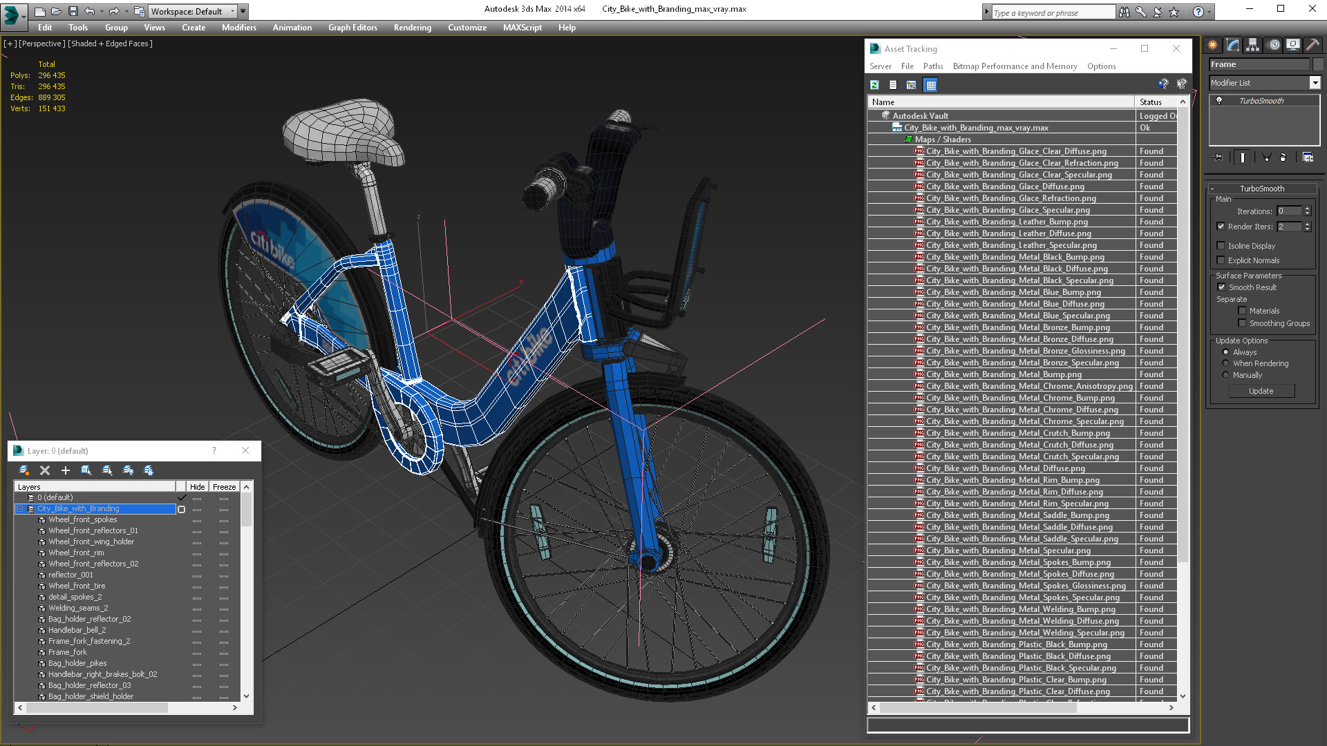 3D City Bike with Branding model