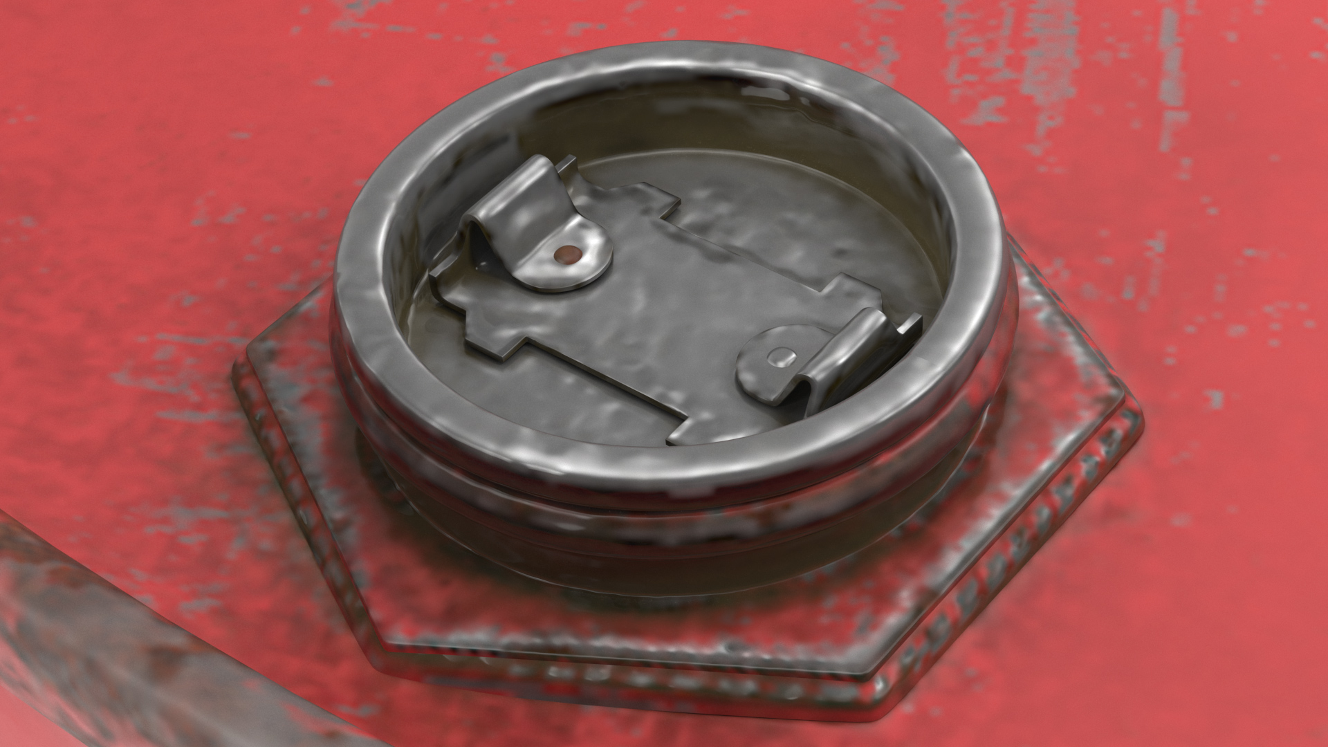 3D model Heavy Damaged Crude Oil Barrel