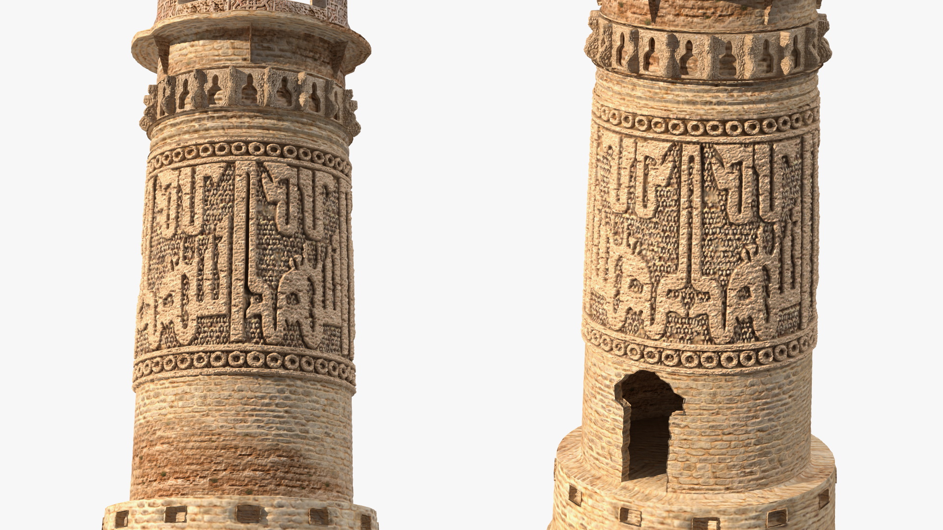 3D Minaret and Remains of Jam UNESCO model