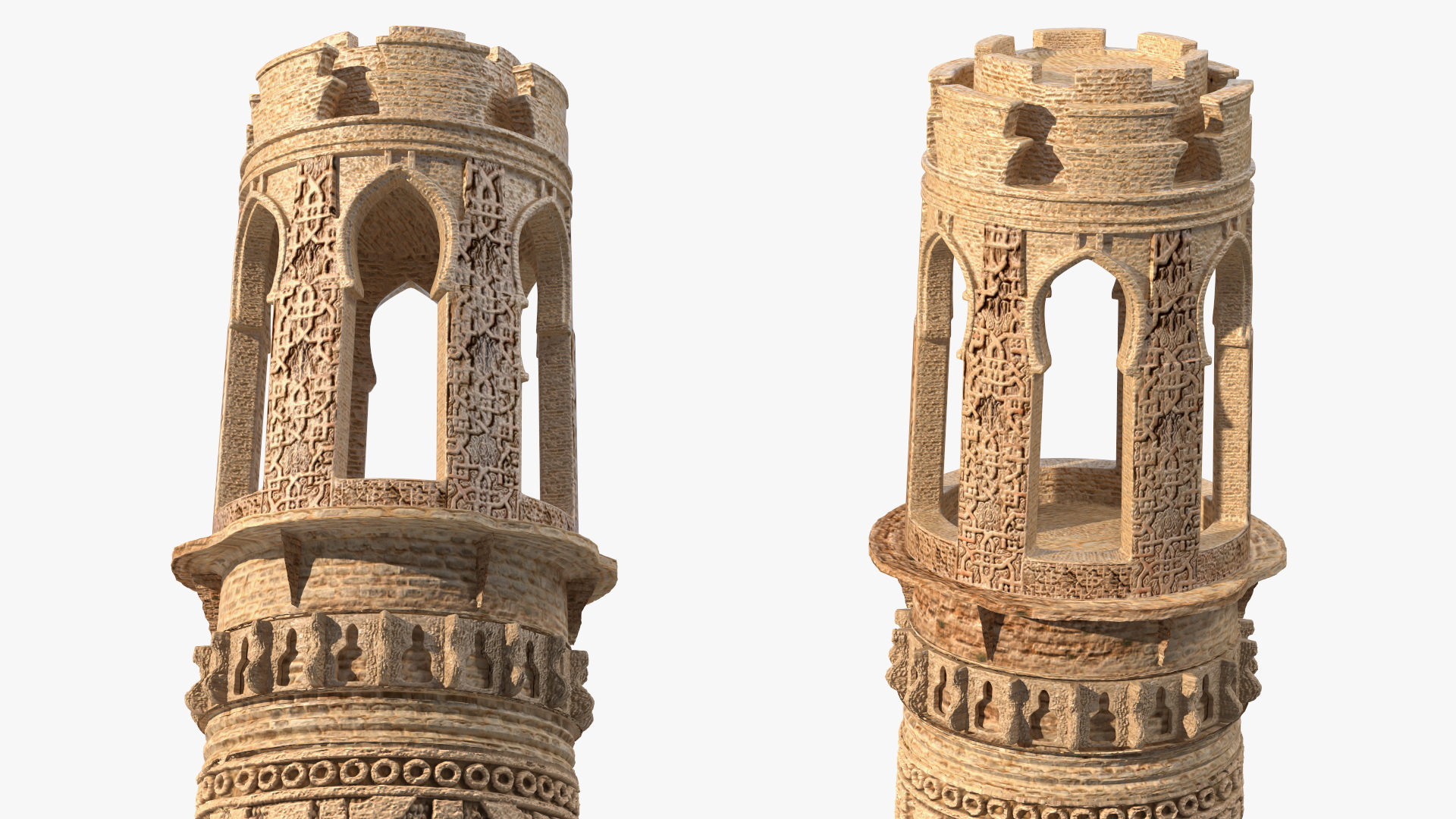 3D Minaret and Remains of Jam UNESCO model