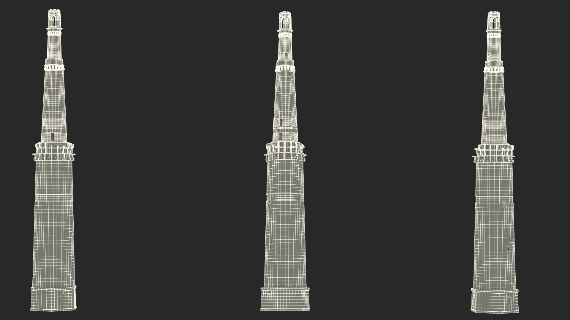 3D Minaret and Remains of Jam UNESCO model