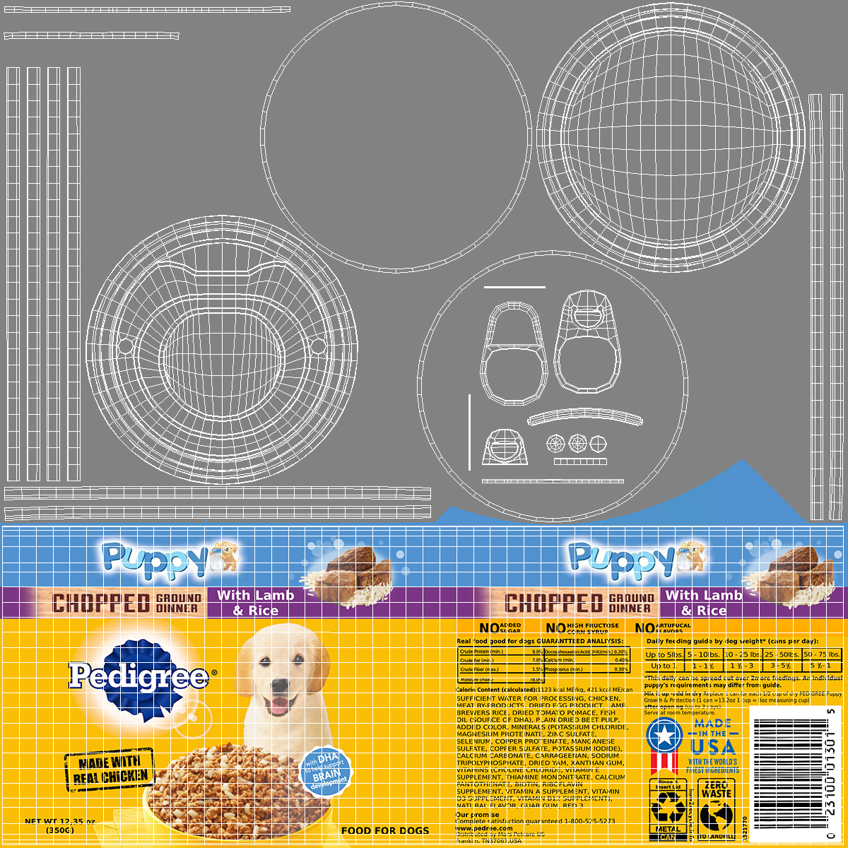 3D Pedigree Puppy Canned Food