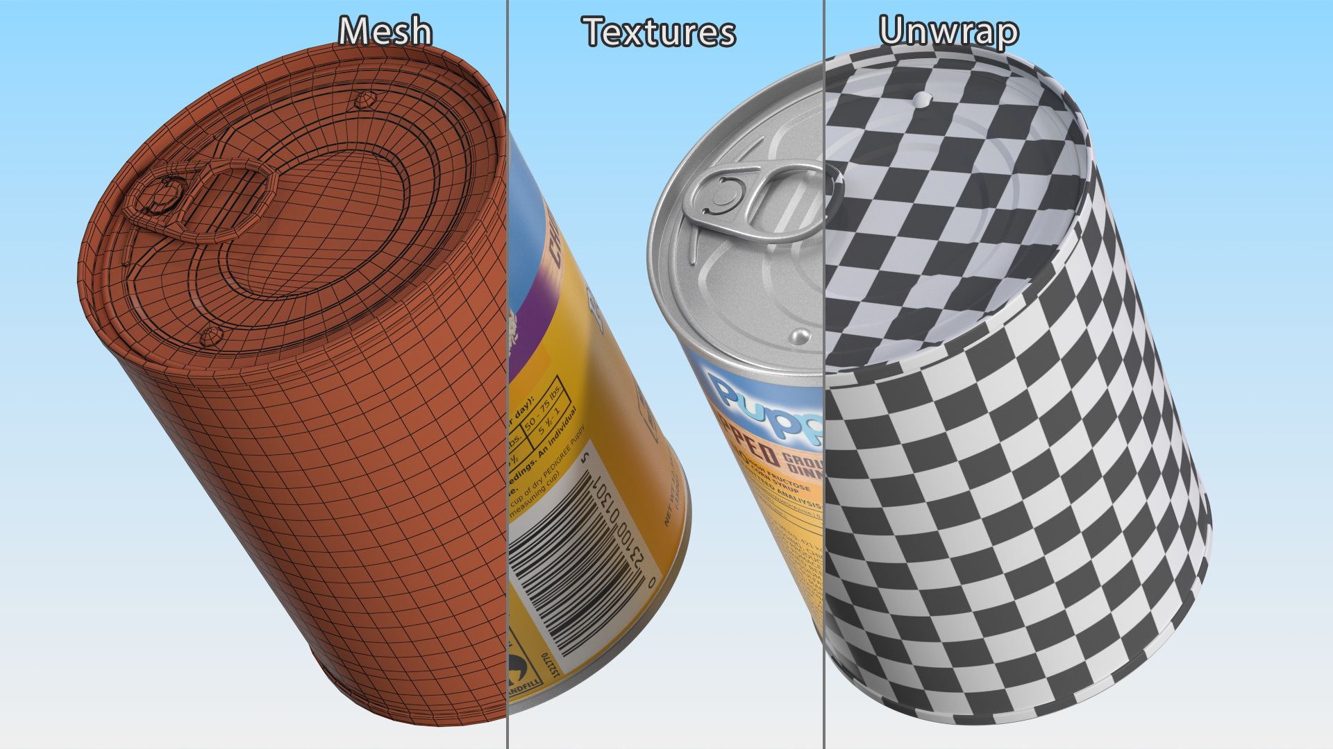 3D Pedigree Puppy Canned Food