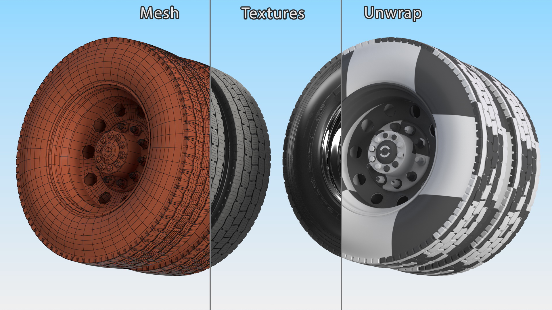 3D Wheel Rear Truck Rims