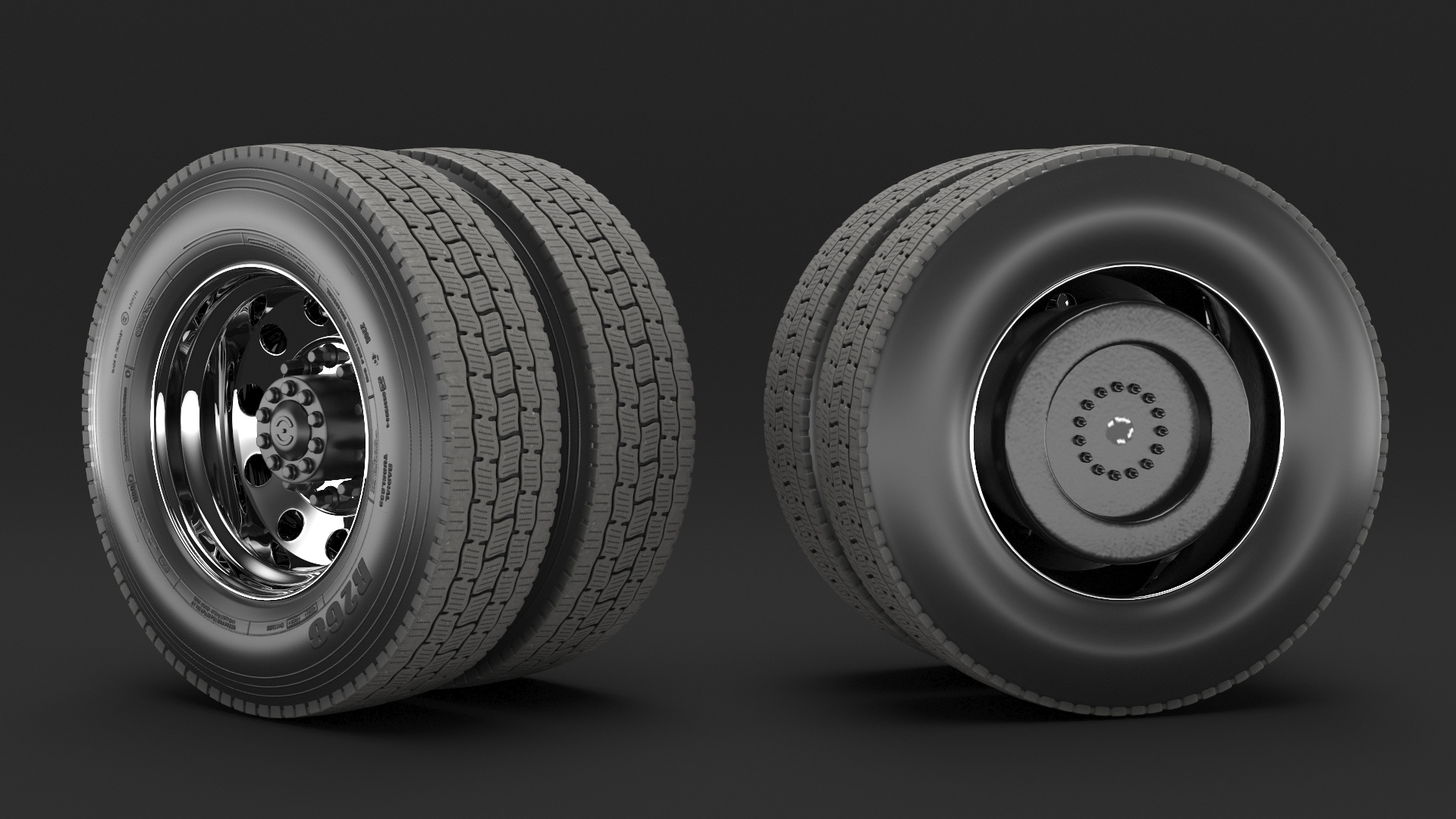3D Wheel Rear Truck Rims