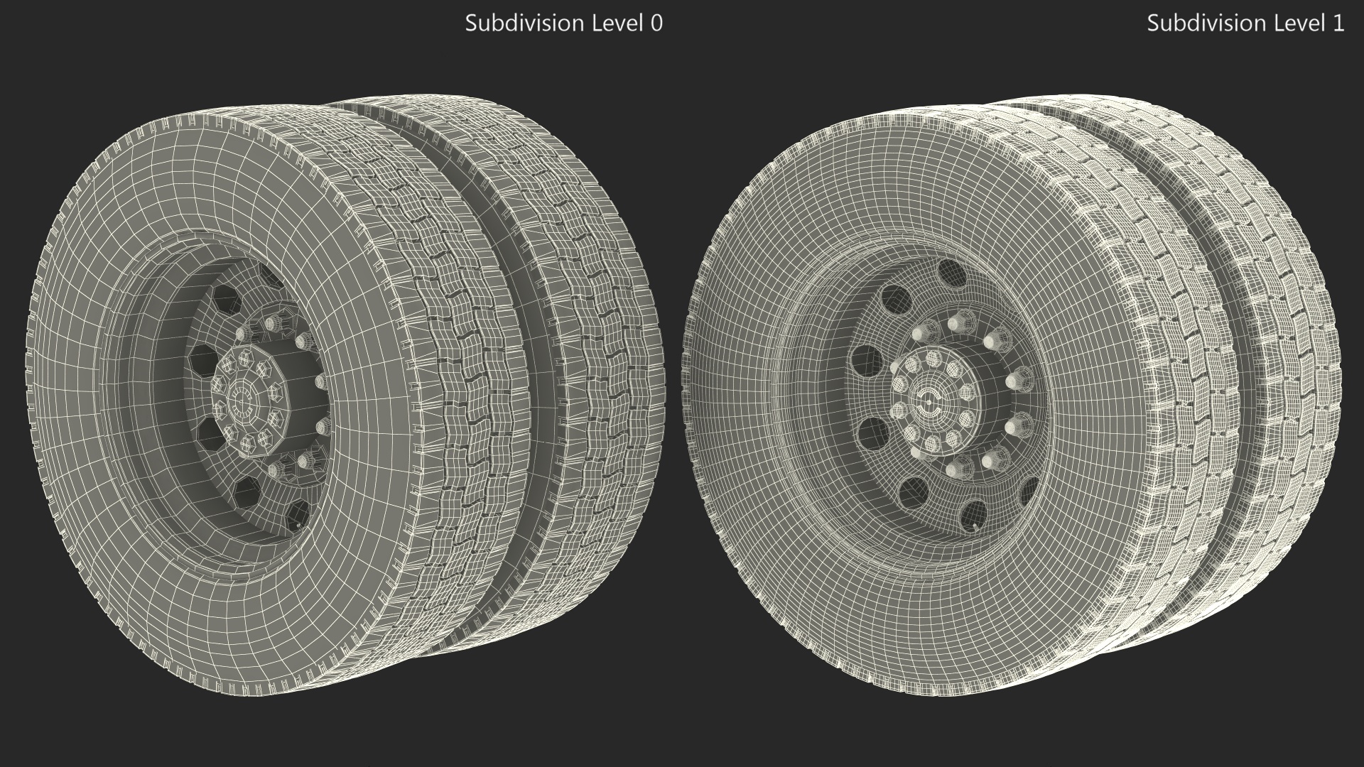 3D Wheel Rear Truck Rims