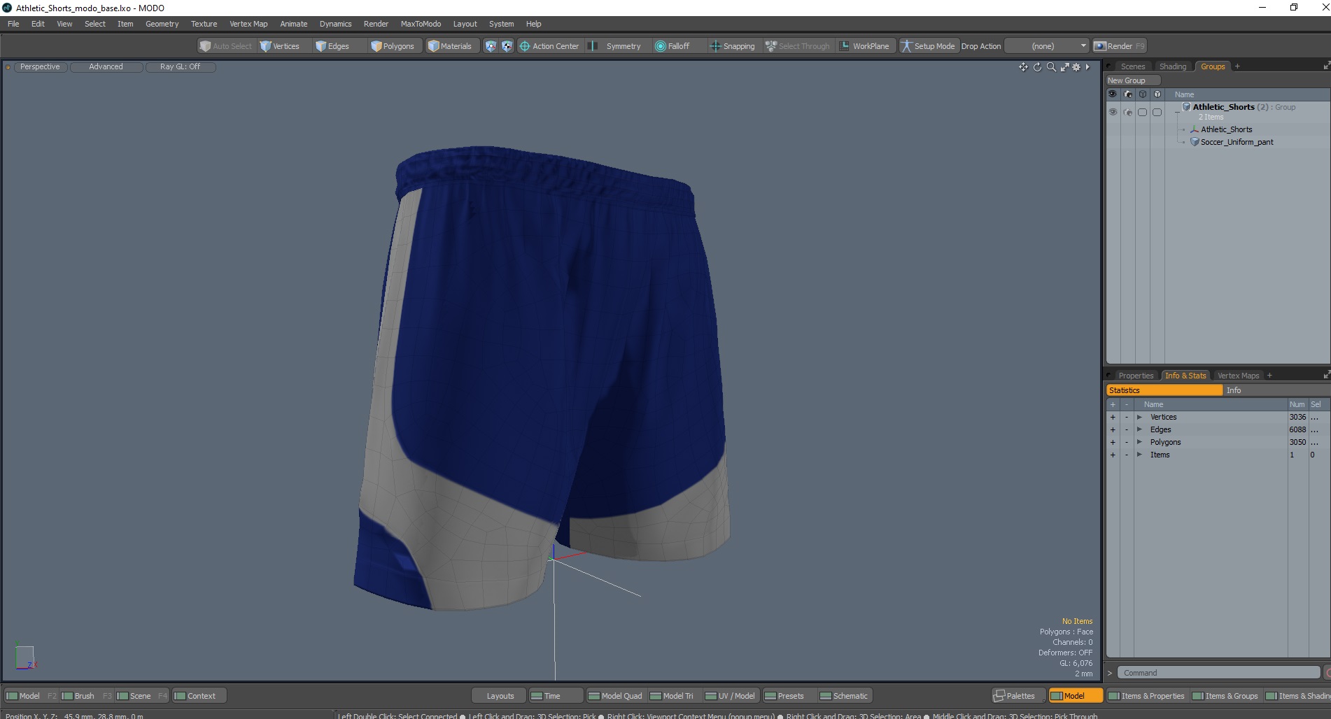 3D model Athletic Shorts