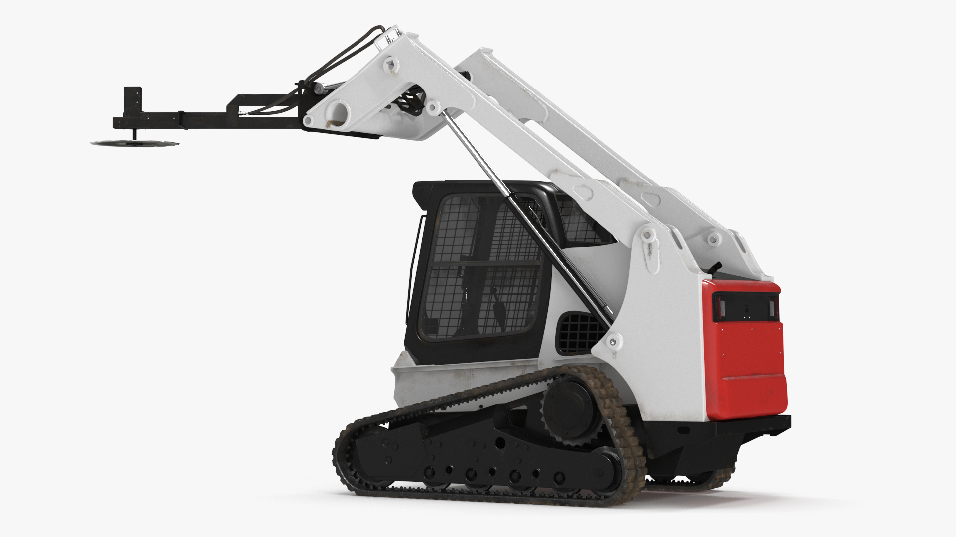 3D model Compact Track Loader with Forestry Saw Attachment Rigged for Cinema 4D