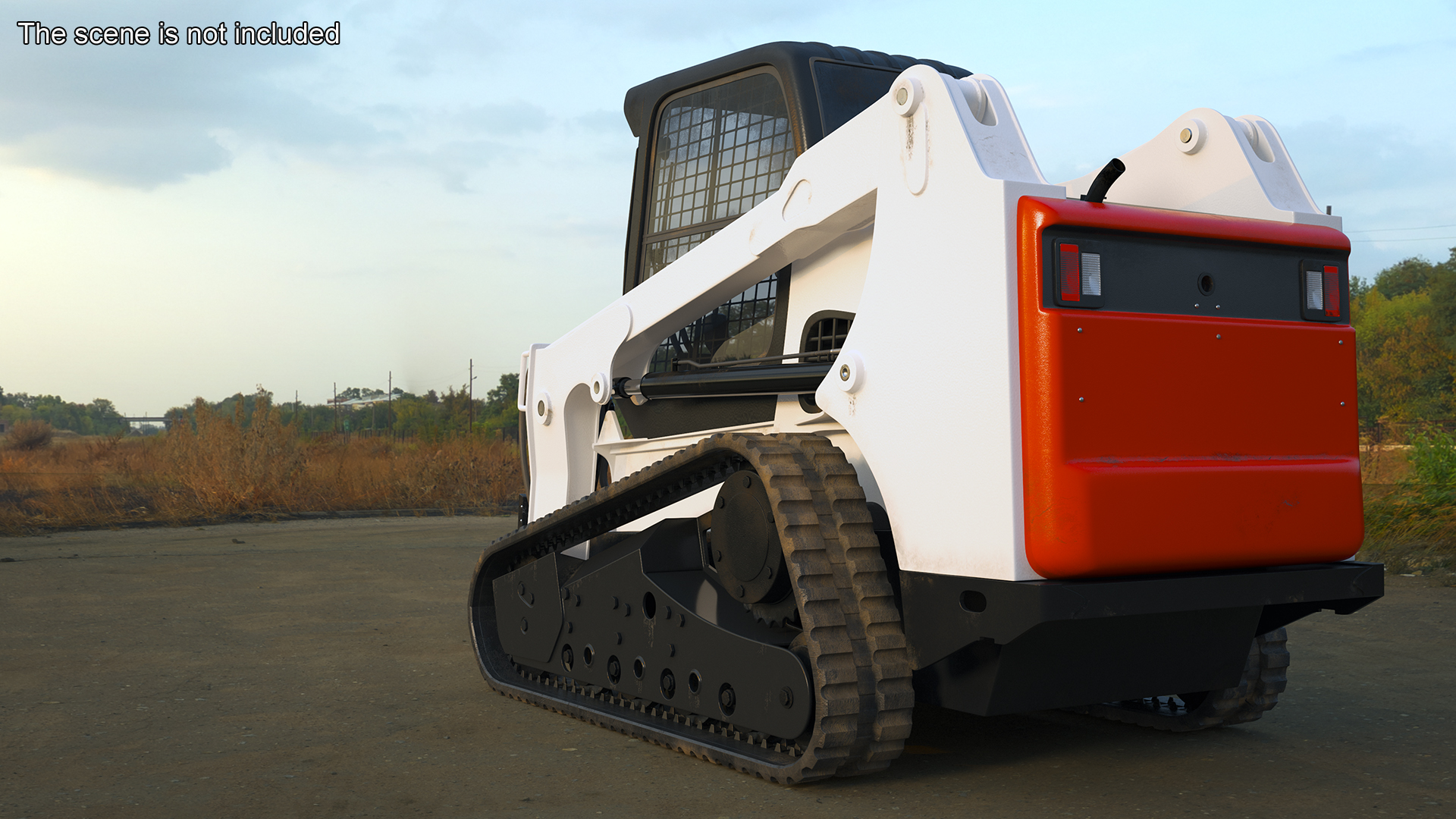 3D model Compact Track Loader with Forestry Saw Attachment Rigged for Cinema 4D