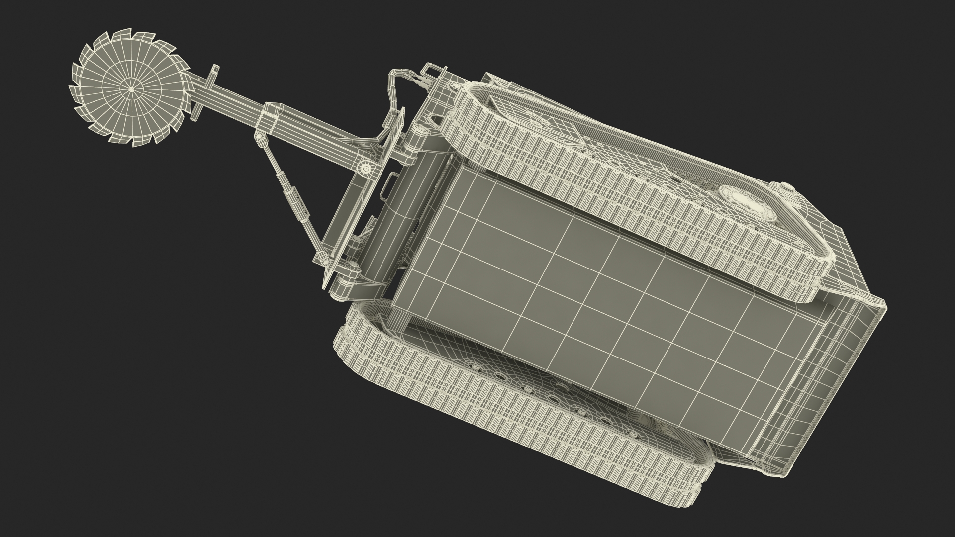 3D model Compact Track Loader with Forestry Saw Attachment Rigged for Cinema 4D