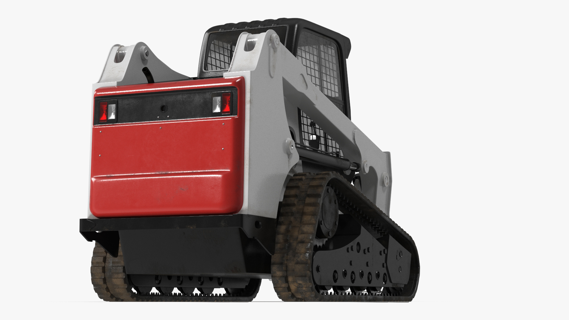 3D model Compact Track Loader with Forestry Saw Attachment Rigged for Cinema 4D
