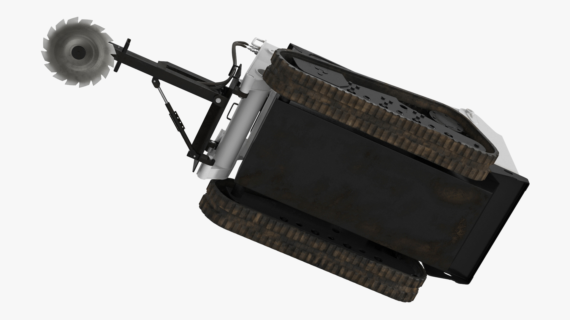 3D model Compact Track Loader with Forestry Saw Attachment Rigged for Cinema 4D