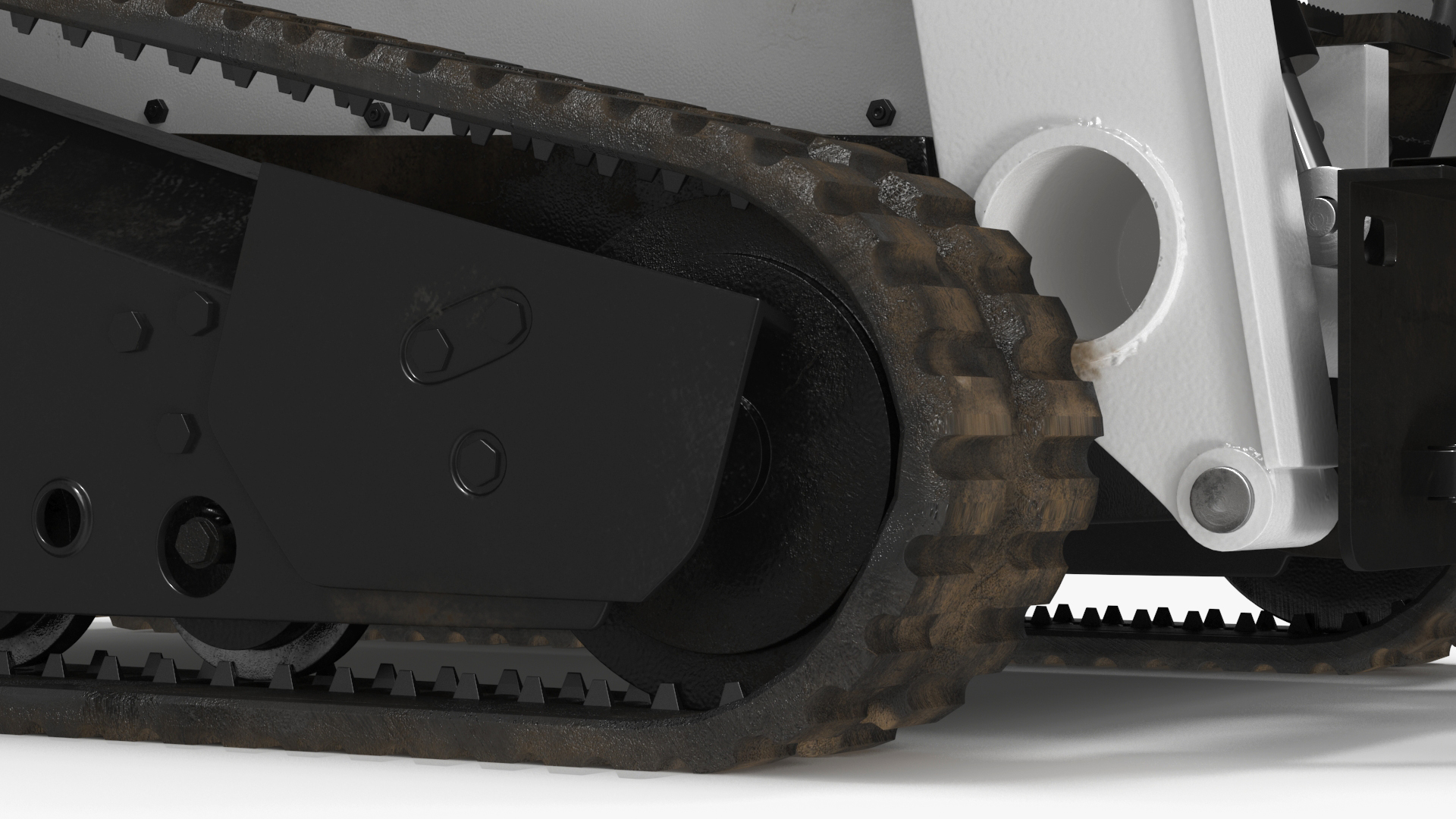 3D model Compact Track Loader with Forestry Saw Attachment Rigged for Cinema 4D