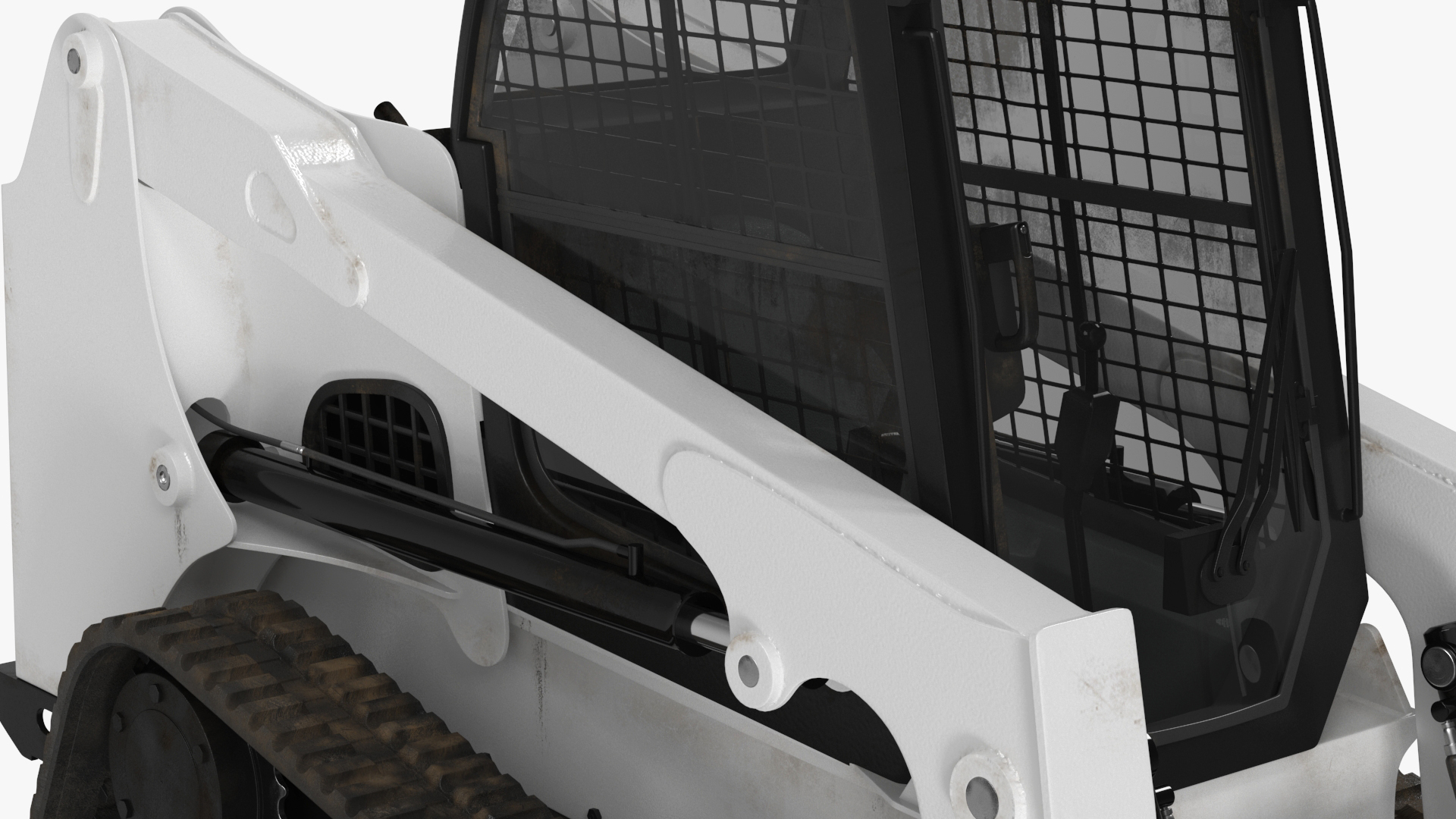3D model Compact Track Loader with Forestry Saw Attachment Rigged for Cinema 4D