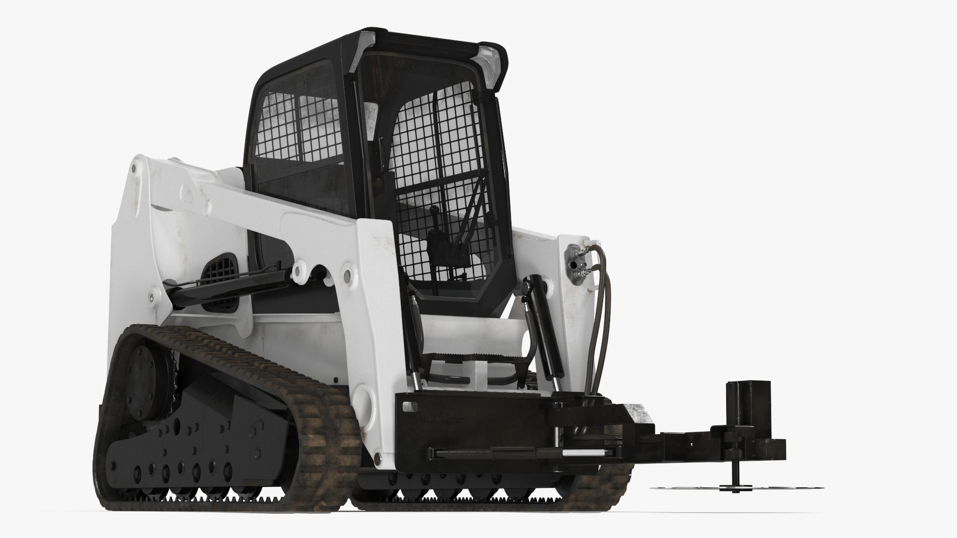 3D model Compact Track Loader with Forestry Saw Attachment Rigged for Cinema 4D
