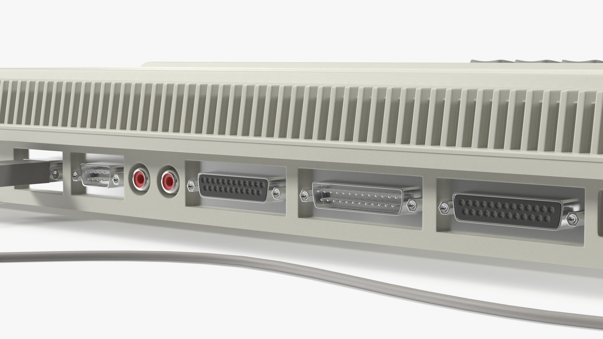 3D Retro Home Computer with Keyboard model