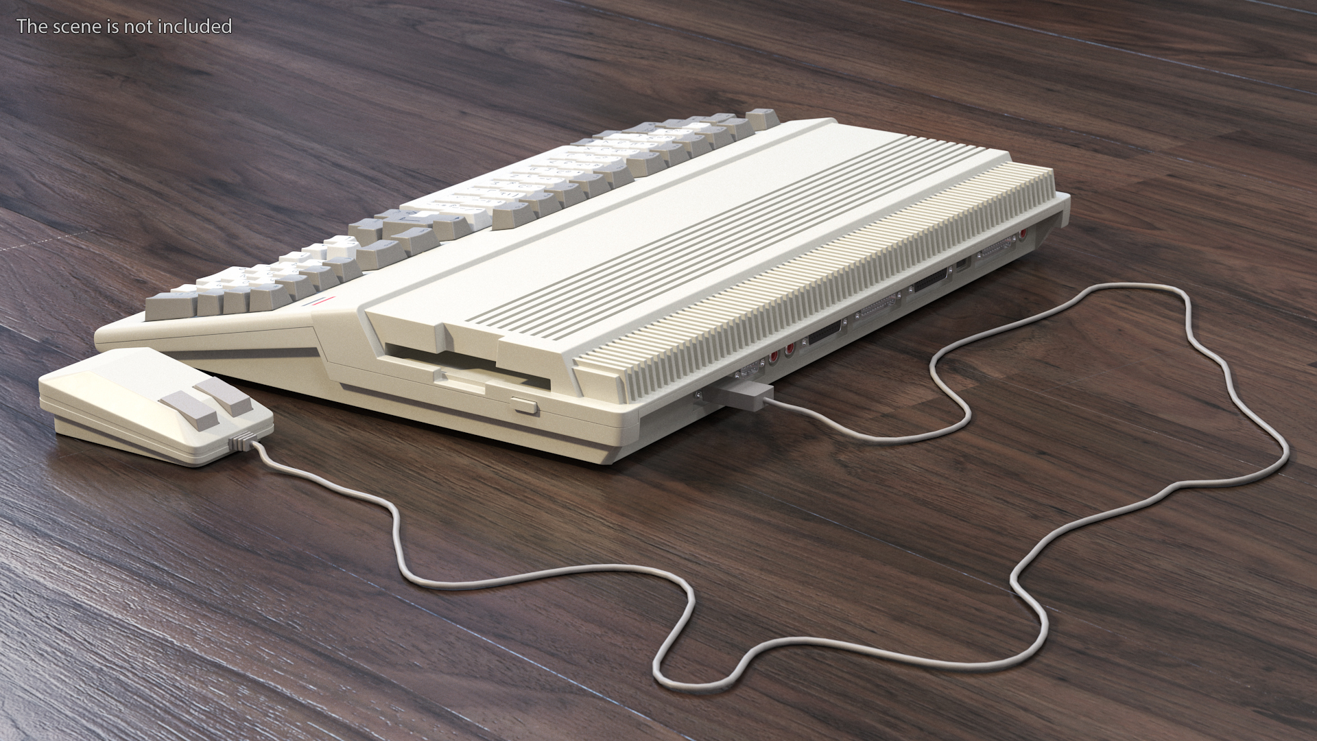 3D Retro Home Computer with Keyboard model