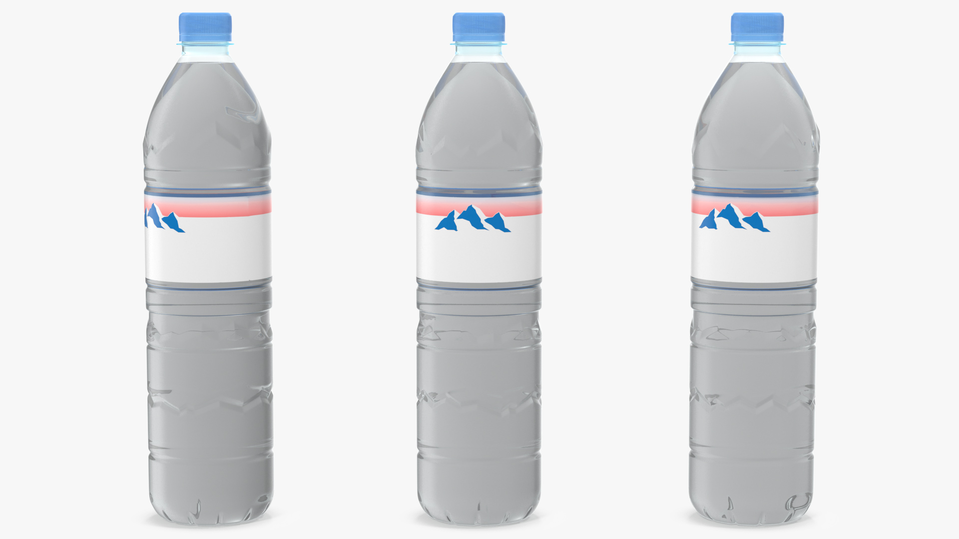 3D Mineral Water Plastic Bottle model