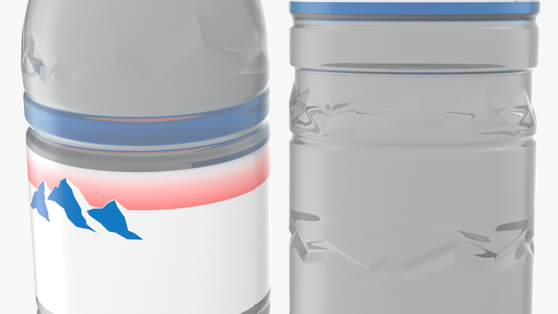 3D Mineral Water Plastic Bottle model