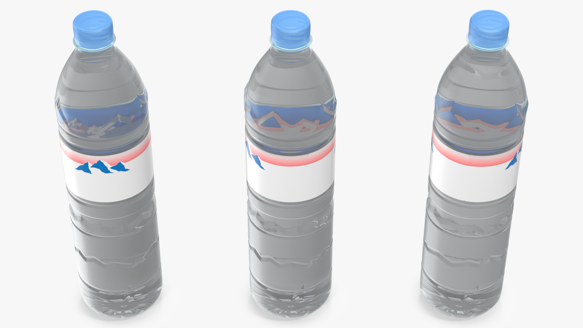 3D Mineral Water Plastic Bottle model