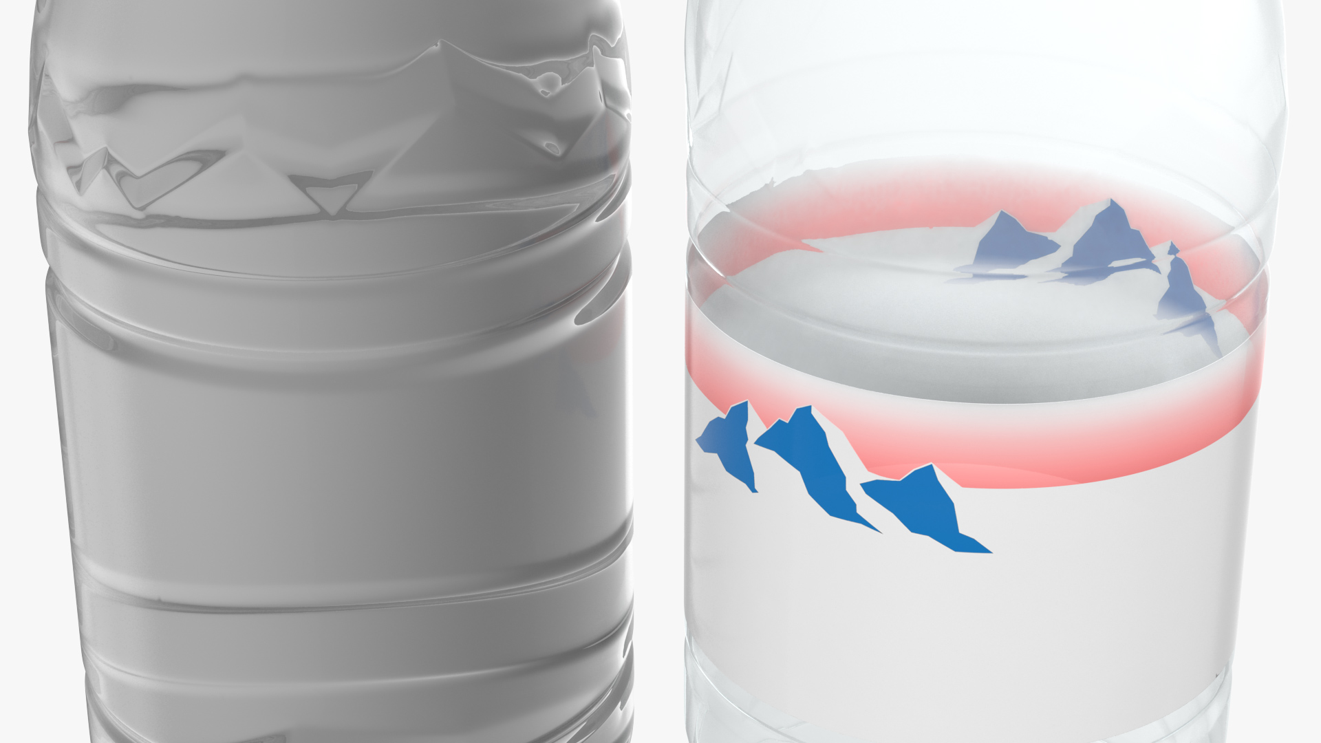 3D Mineral Water Plastic Bottle model