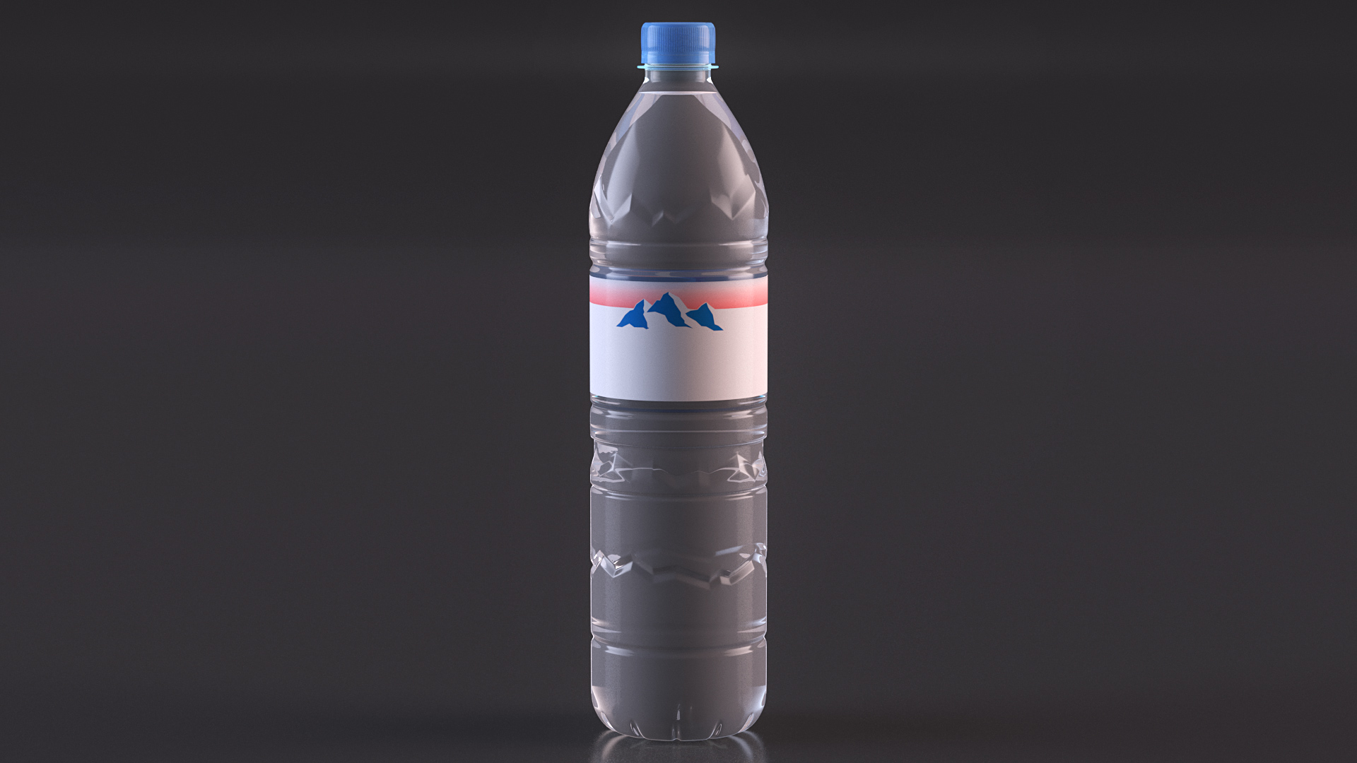 3D Mineral Water Plastic Bottle model