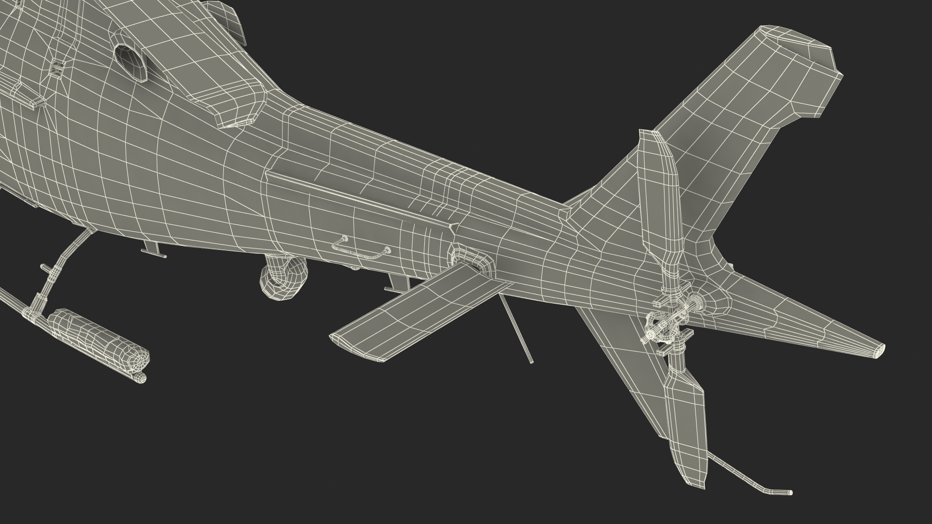 3D model Helicopter AgustaWestland AW119 Police Rigged