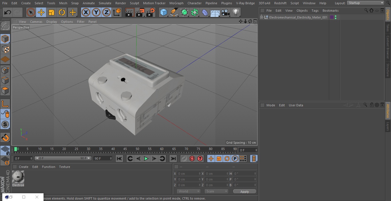 3D model Electromechanical Electricity Meter