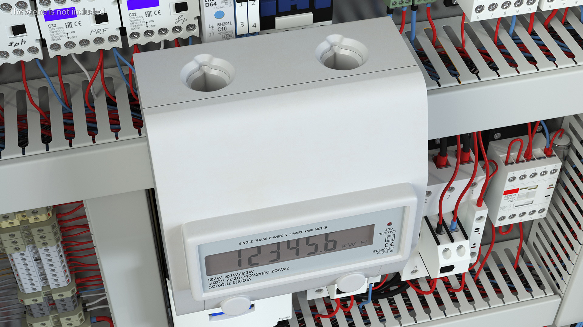 3D model Electromechanical Electricity Meter