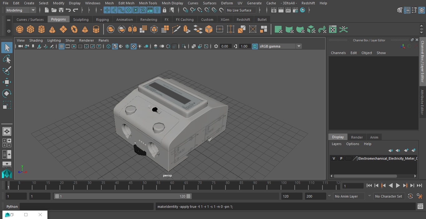 3D model Electromechanical Electricity Meter