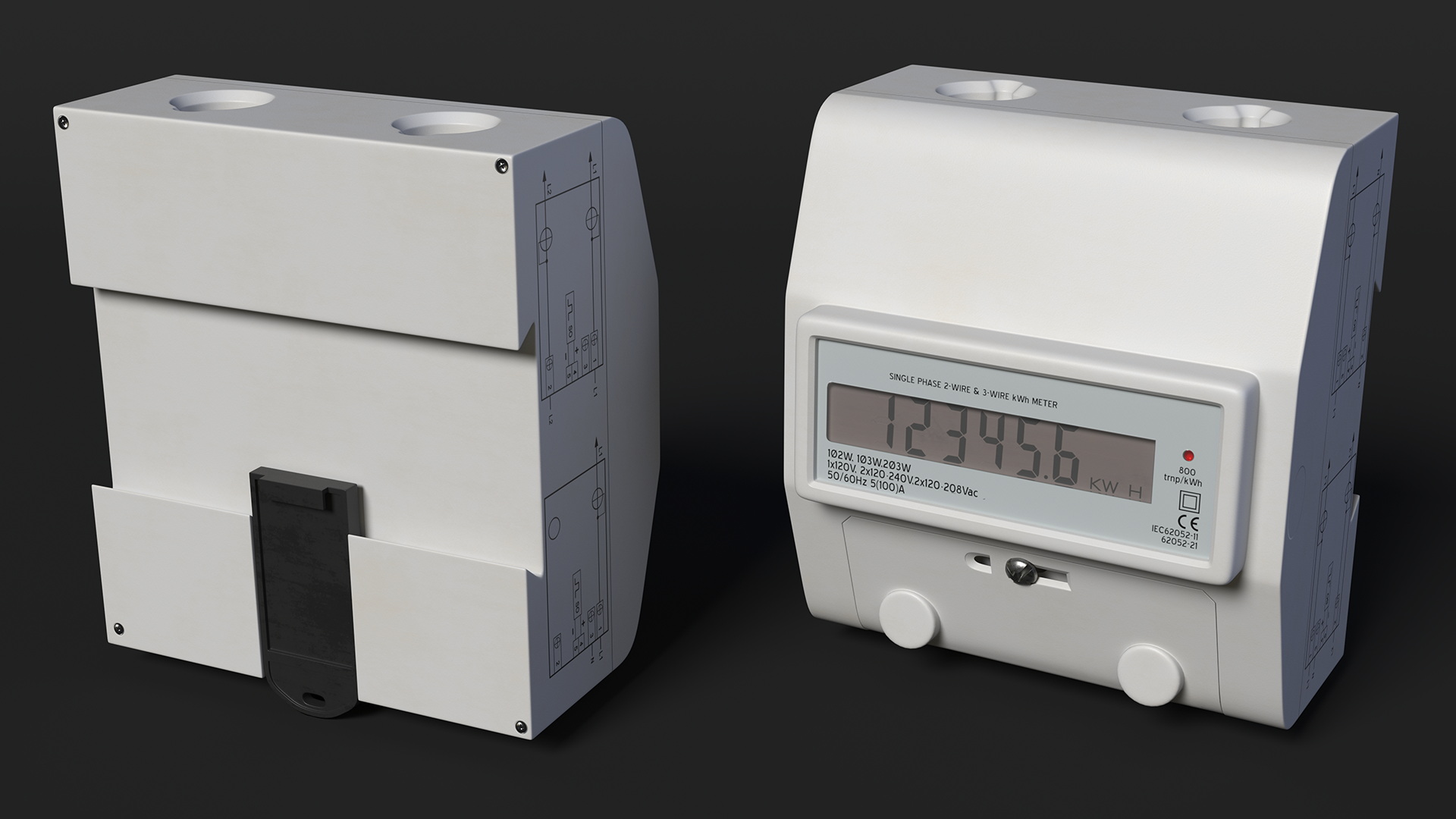 3D model Electromechanical Electricity Meter