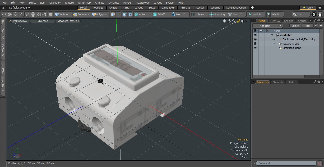 3D model Electromechanical Electricity Meter
