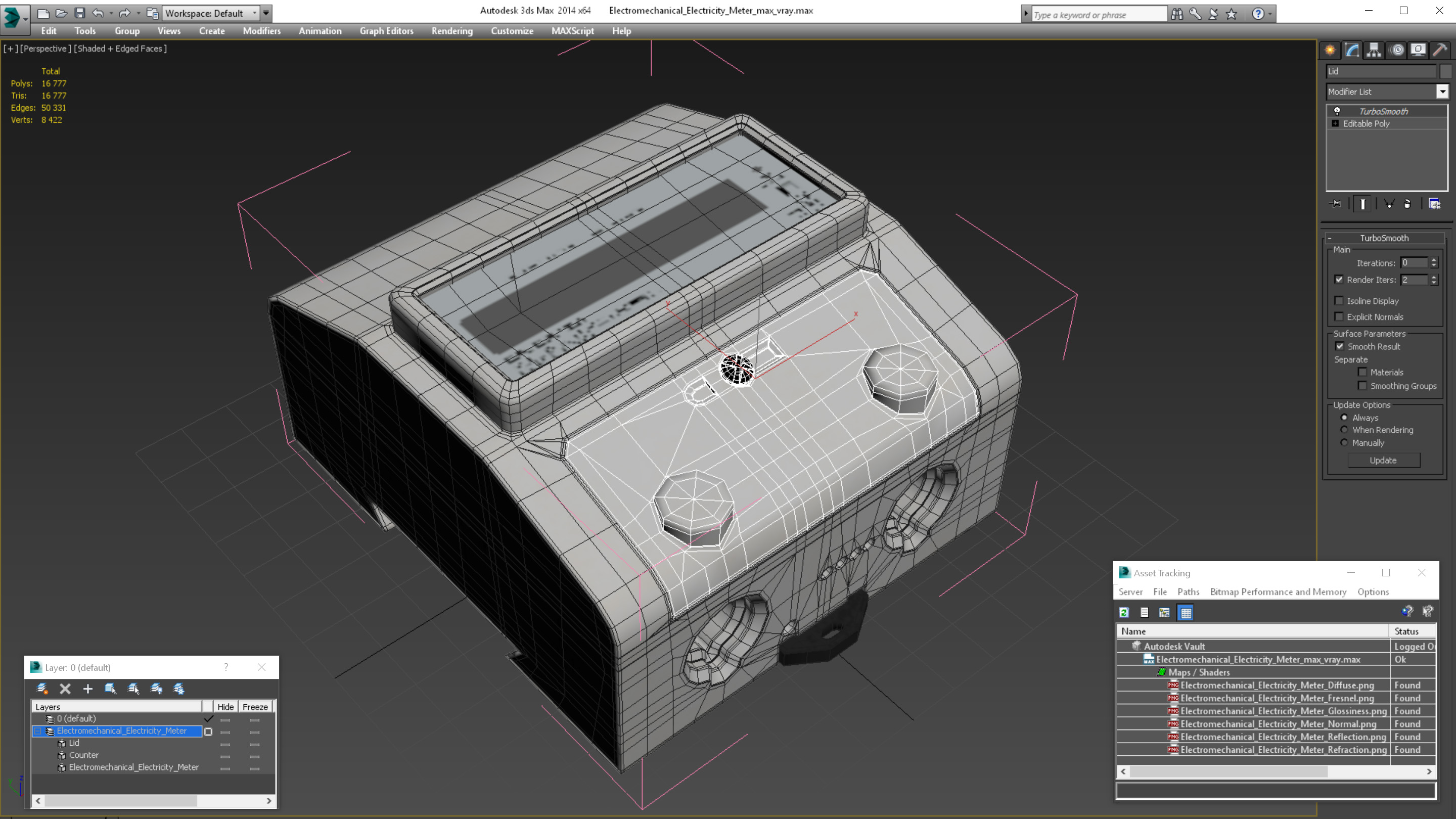3D model Electromechanical Electricity Meter